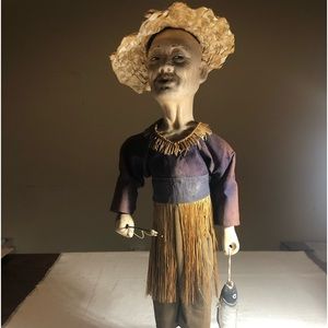 Rare Handpainted fisherman Figurine late 19th century